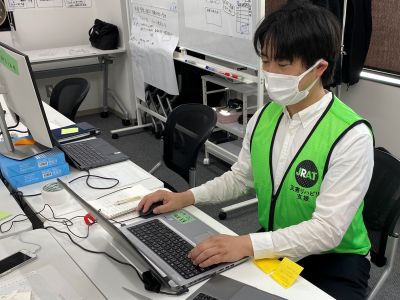 JRAT中央対策本部のロジスティック要員として派遣