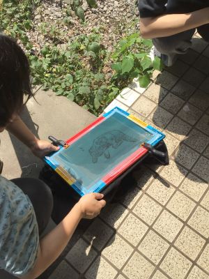 シルスクリーン作成中